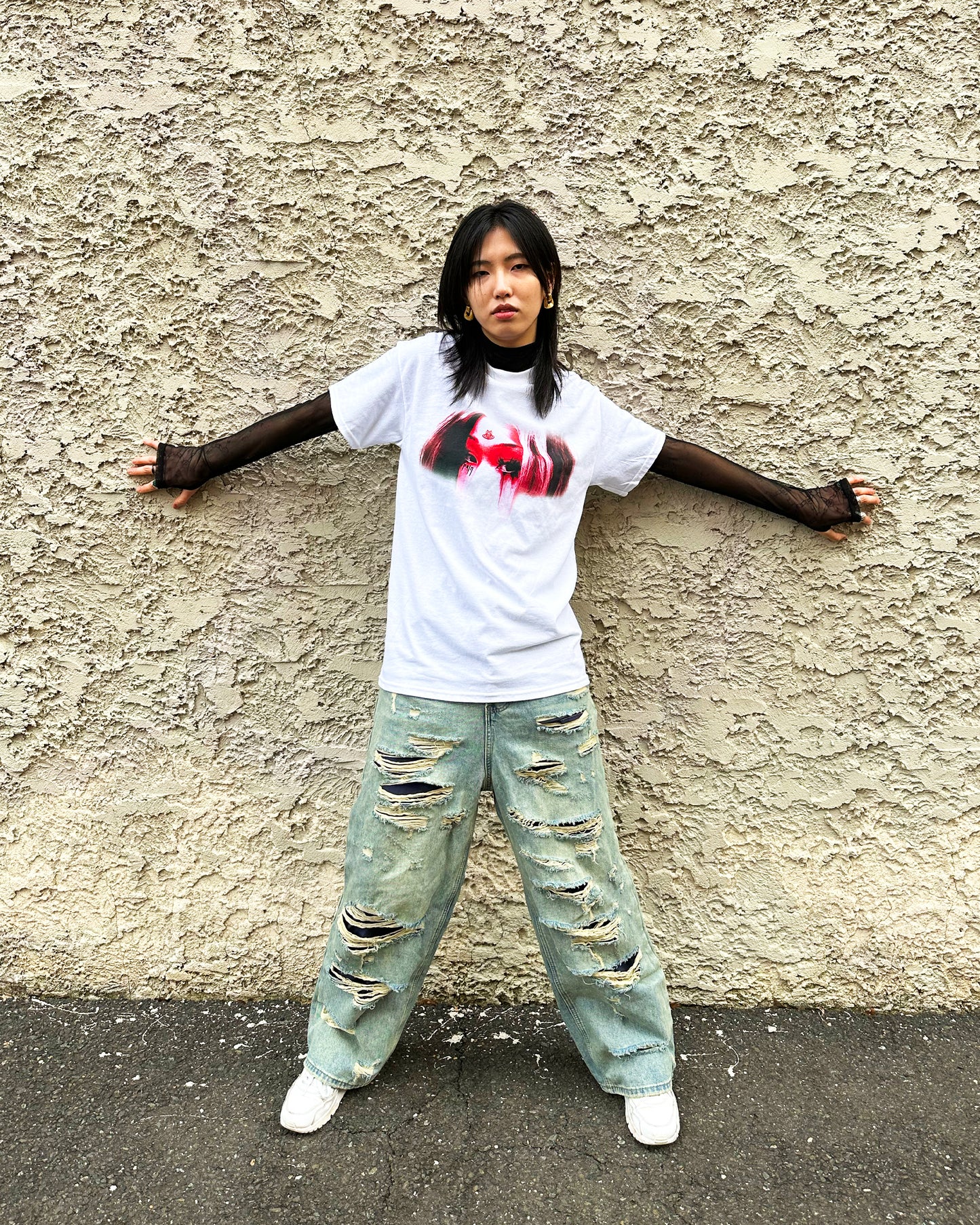"PAIN" TEE - RED