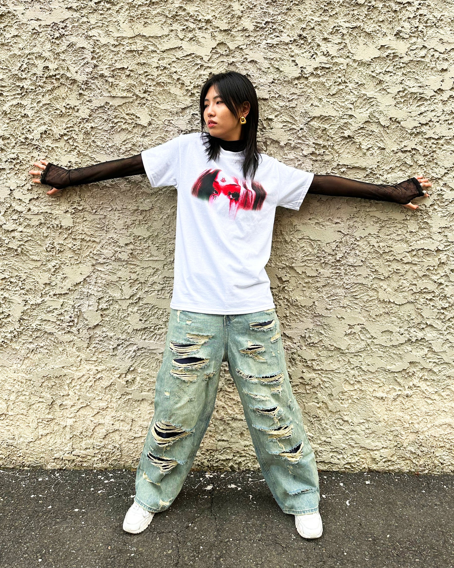 "PAIN" TEE - RED